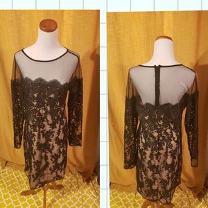 Betsy Johnson lace black dress size 12